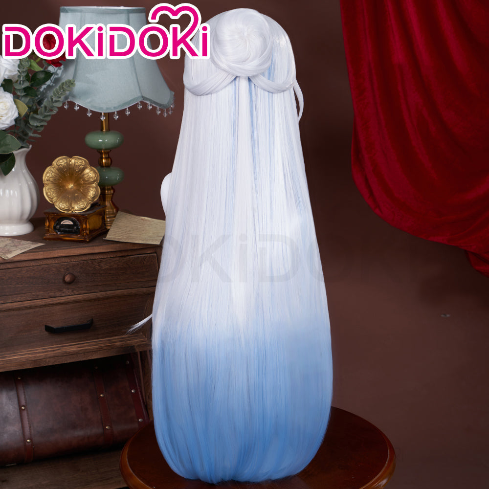 【Wig Ready For Ship】DokiDoki Game Honkai: Star Rail Cosplay Wig Jing Liu Long Straight Blue Gradient Wig Jingliu