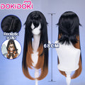 DokiDoki Anime GACHIAKUTA Cosplay Amo Wig / Tattoo Long Black Copper Brown Straight Gradient Hair