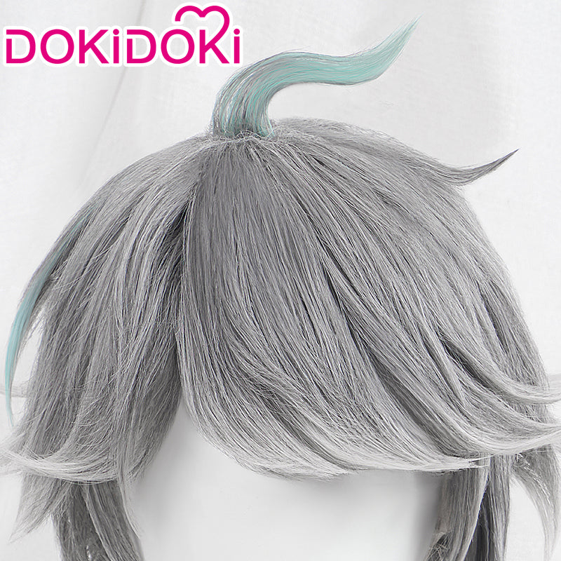 【Ready For Ship】DokiDoki Game Genshin Impact Wig Cosplay Al haitham Cosplay Wig Shu Sumeru Alhaitham Short Grey