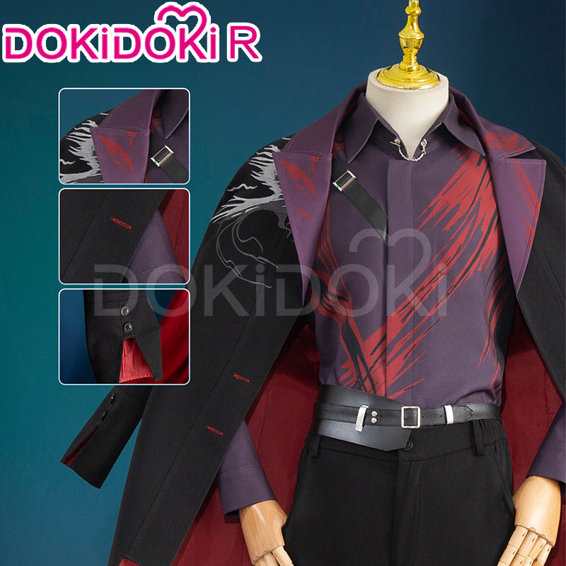 【S Ready For Ship】DokiDoki-R Game Love and Deepspace Cosplay Sylus Costume Black Suit Relentless Conqueror
