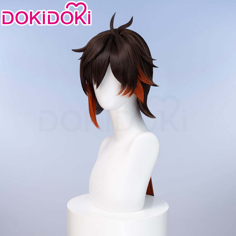【Ready For Ship】DokiDoki Game Genshin Impact Cosplay Zhongli Wig Zhong Li Gradient Long Wig