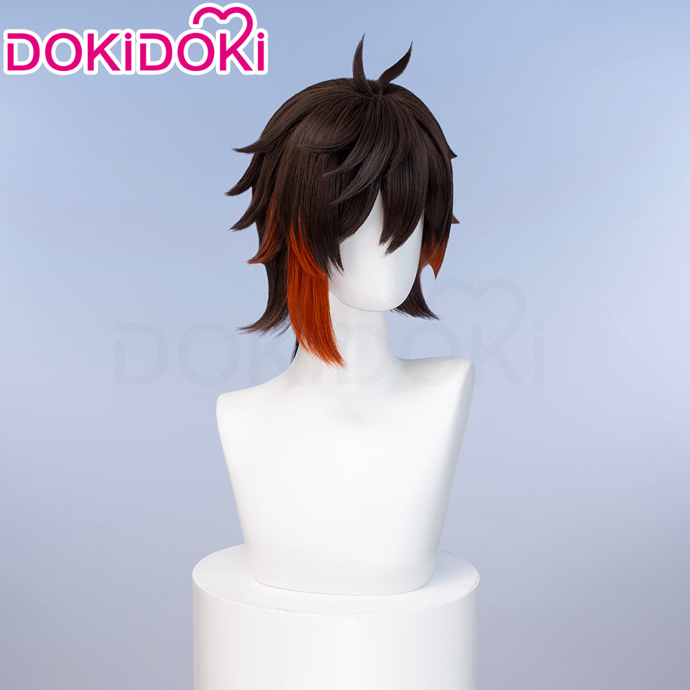【Ready For Ship】DokiDoki Game Genshin Impact Cosplay Zhongli Wig Zhong Li Gradient Long Wig