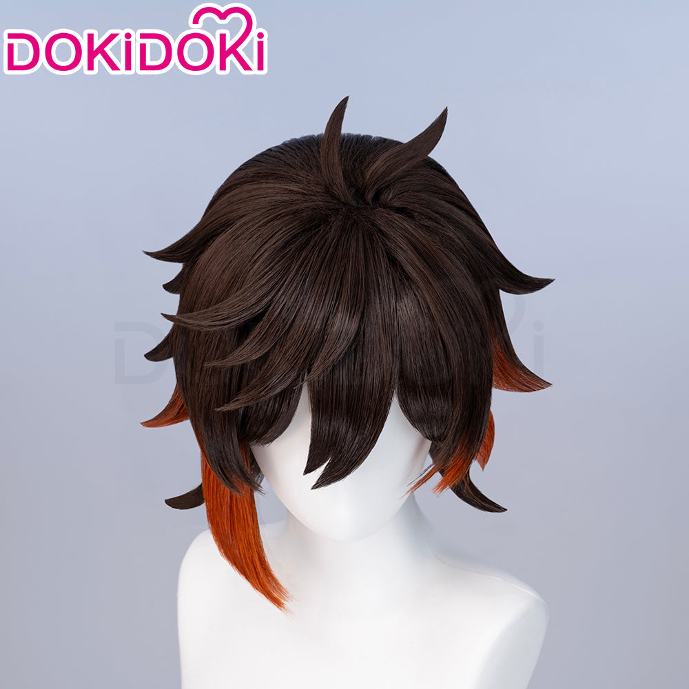 【Ready For Ship】DokiDoki Game Genshin Impact Cosplay Zhongli Wig Zhong Li Gradient Long Wig