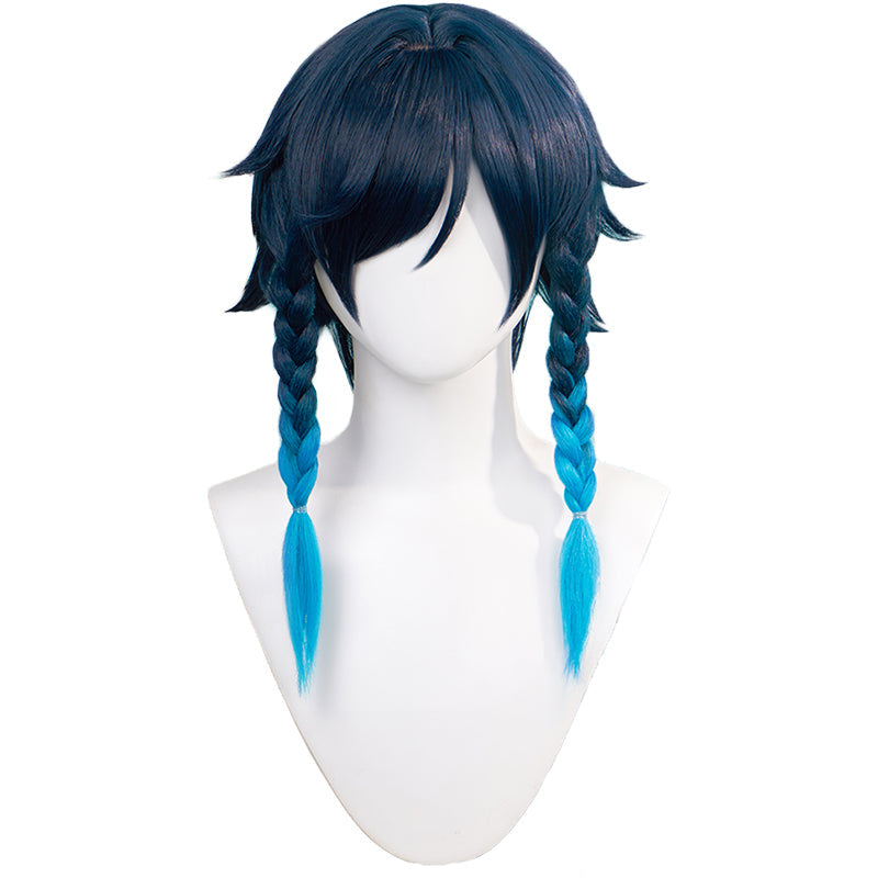 【US/EU LOCAL SHIPPING】【Gradient Ver 】DokiDoki Game Genshin Impact Venti Cosplay Wig Black Blue Wig