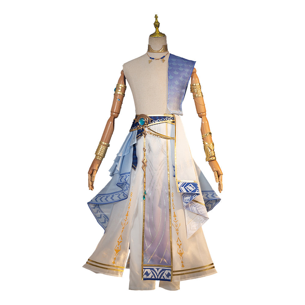 【Partially Ready For Ship】【Size S-2XL】DokiDoki-R Game Love and Deepspace Cosplay Forgotten Sea Rafayel Costume / Tattoo God of the Tides