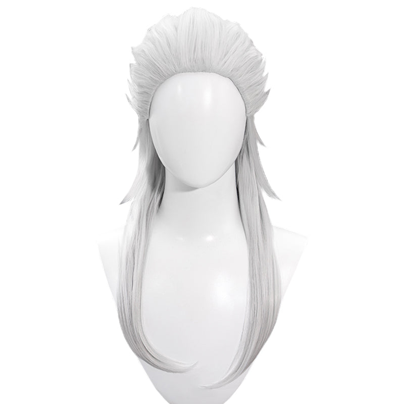 DokiDoki Game Genshin Impact Fatui Harbinger Cosplay Pierro Cosplay Wig Long White