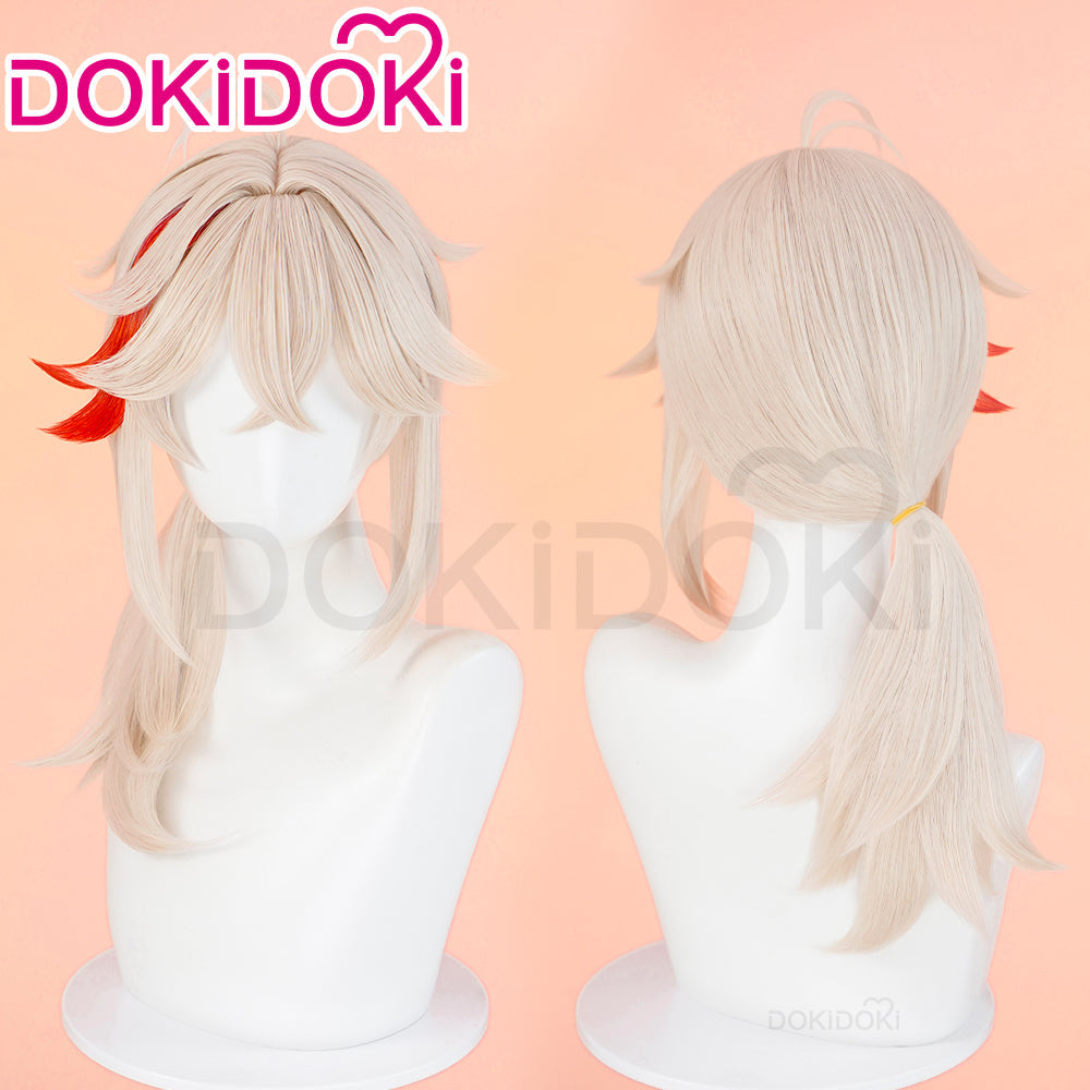 【Fluffy Ver Ready For Ship】DokiDoki Game Genshin Impact Cosplay Kazuha Wig Long Curly Red Wig Men