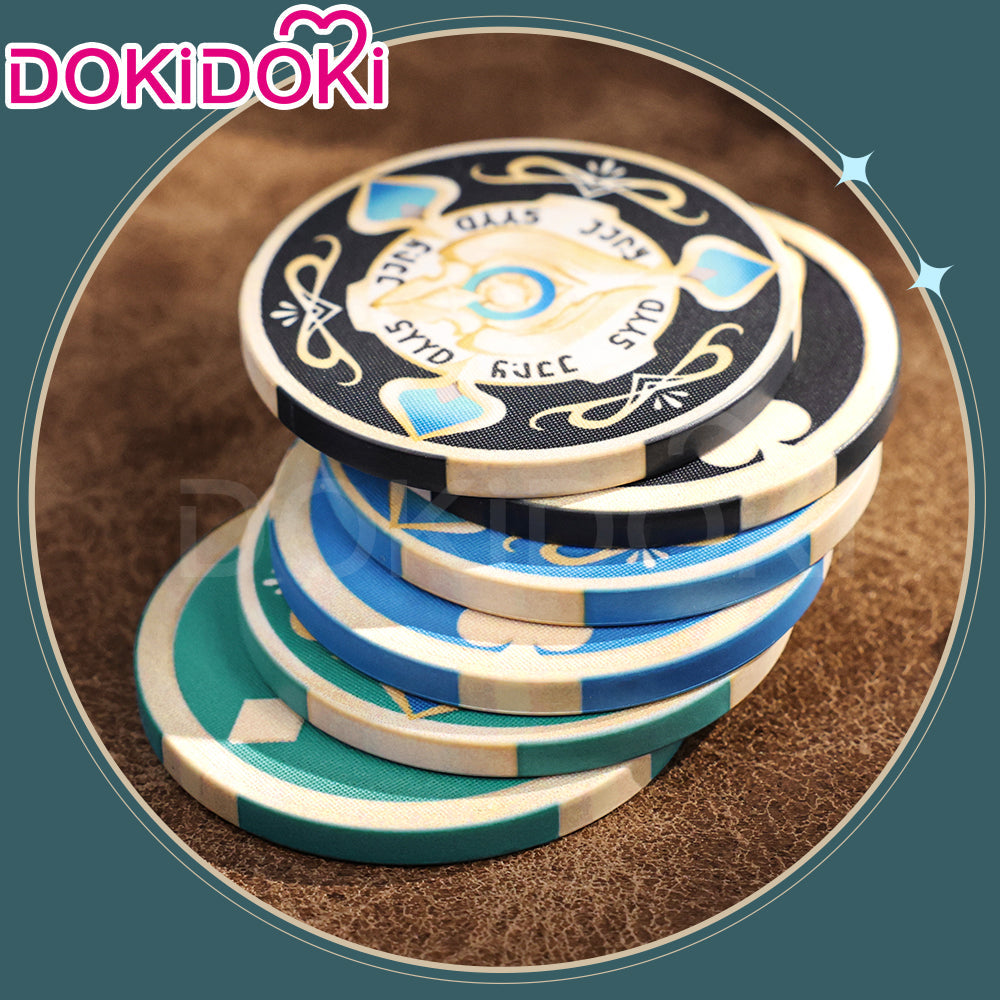 【Ready For Ship】DokiDoki Game Honkai: Star Rail Cosplay Aventurine Bargaining Chip Props Accessory Coin / Dice