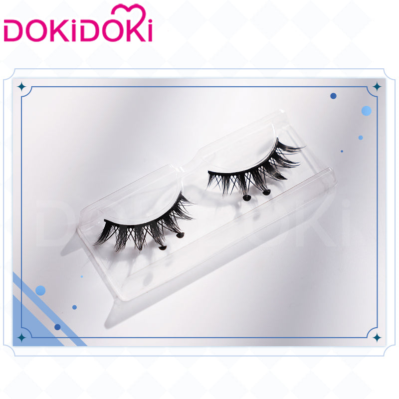 【Partially Ready For Ship】DokiDoki Game Genshin Impact Cosplay Focalors Black False Eyelashes With Rhinestones Furina Fontaine