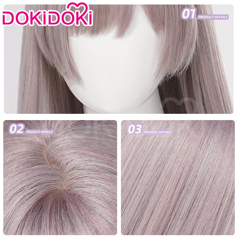 【Partially Ready For Ship】DokiDoki Game Love And Deepspace Cosplay Main Character Wig / Earrings /Ear Clips  Long Straight Pink/ Dark Green/ Black Hair Protagonist  MC