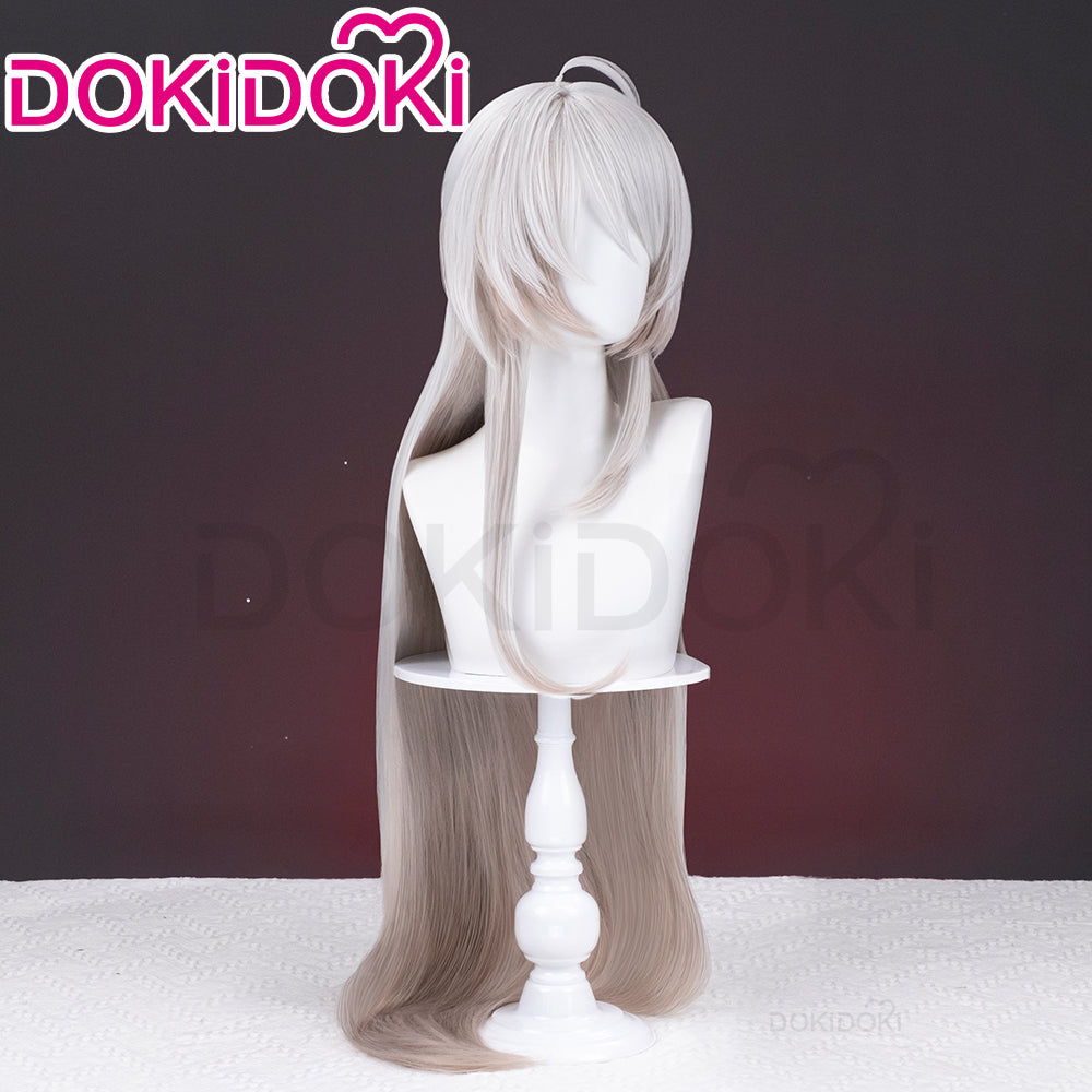 【Partially Ready For Ship】DokiDoki Game Honkai: Star Rail Cosplay Acheron/ Second Form Wig Long Straight Purple/ Grey Gradient Hair/ Tattoo Stickers