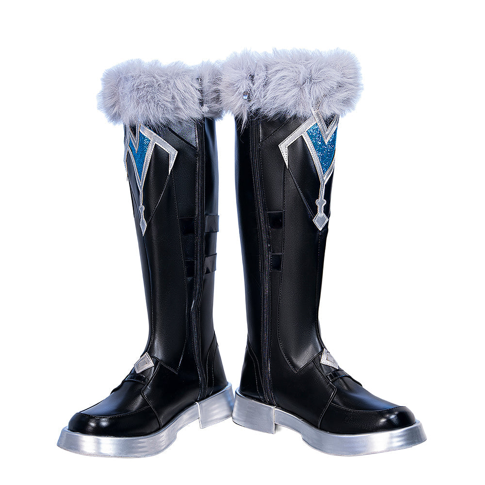DokiDoki Game Genshin Impact Cosplay Traveler Aether Shoes Kong Night Hunt in Snow Snezhnaya