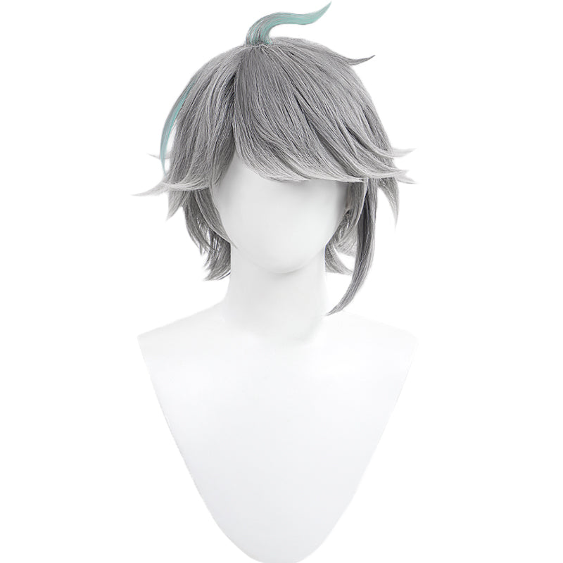 【Ready For Ship】DokiDoki Game Genshin Impact Wig Cosplay Al haitham Cosplay Wig Shu Sumeru Alhaitham Short Grey