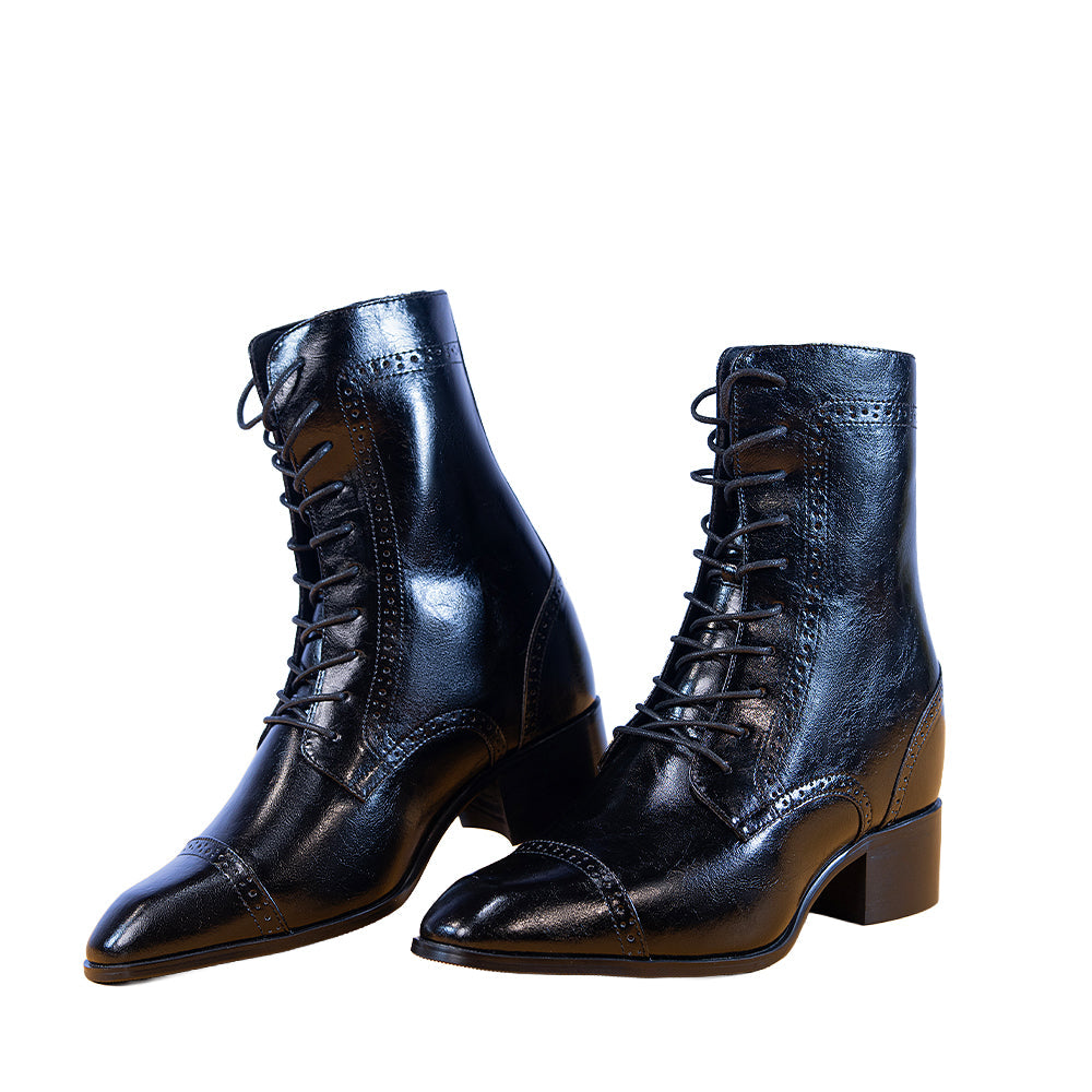 【In Stock】【15CM】DokiDoki Height Increasing Shoes / Elevator Shoes Black / Red Sole Bottom Leather Shoes