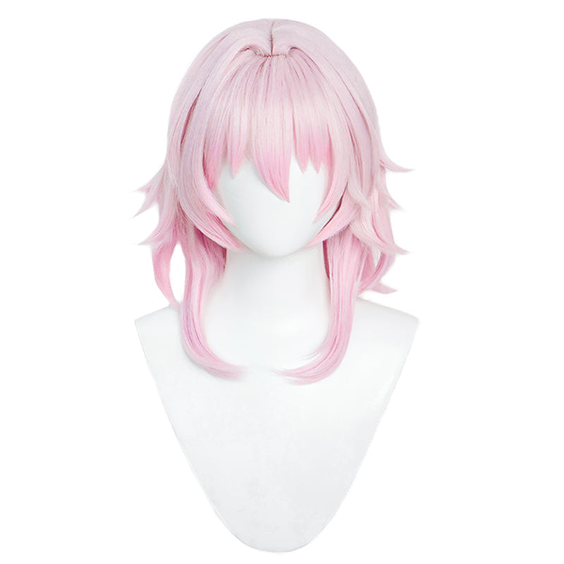 【Partially Ready For Ship】DokiDoki Game Honkai: Star Rail Cosplay March 7th  Wig / Earclip Short Pink Nascent Spring