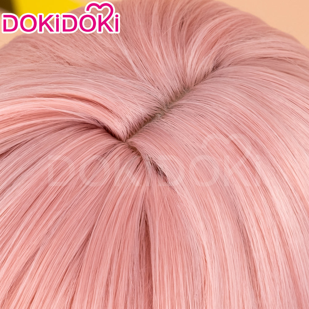 【Ready For Ship】DokiDoki Game Zenless Zone Zero Cosplay Tsukishiro Yanagi Wig Long Straight Pink Braid Hair ZZZ