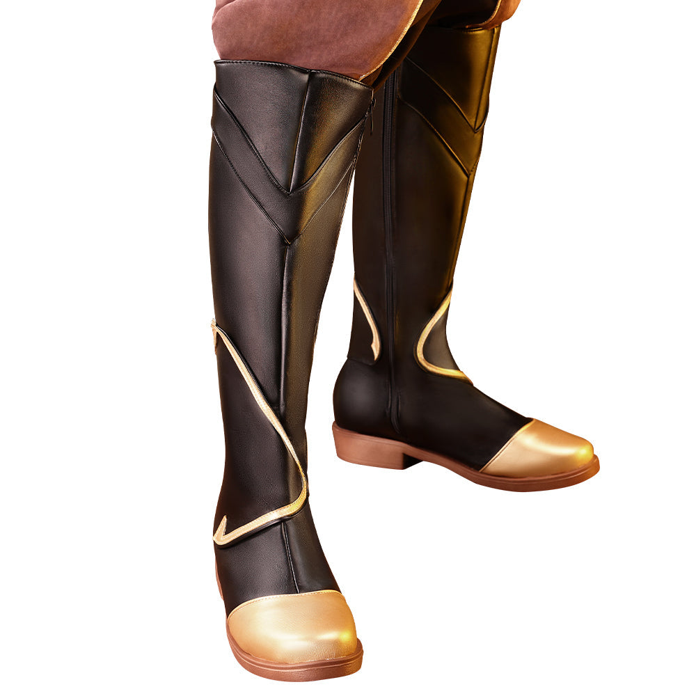 【Ready For Ship】DokiDoki-SSR Game Genshin Impact Cosplay Male Traveler Sora Costume Kong Aether Costume / Shoes