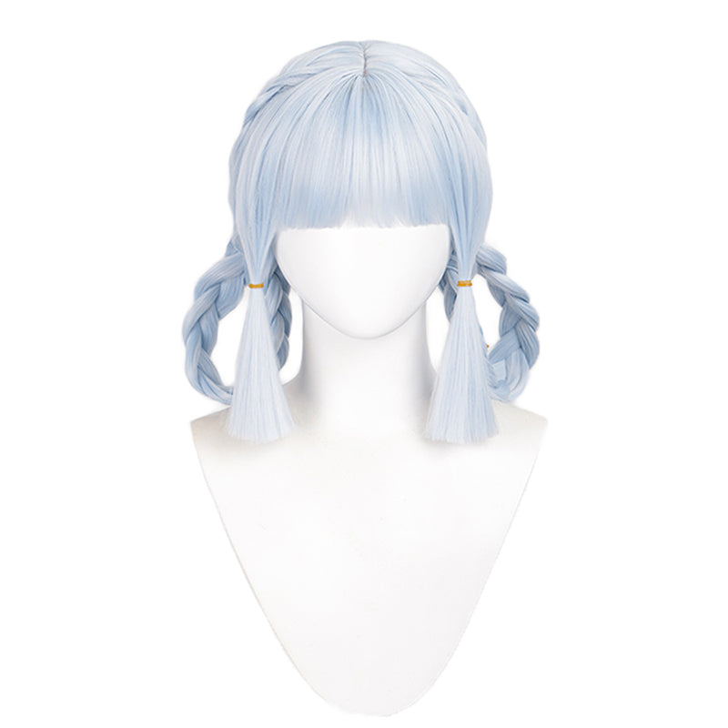 【Ready For Ship】DokiDoki Game Genshin Impact Cosplay Kamisato Ayaka  Springbloom Missive Wig Long Blue Hair