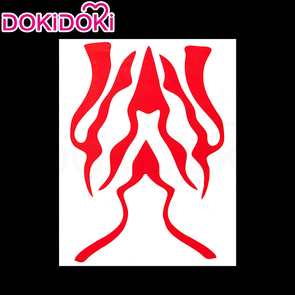 【Ready For Ship】DokiDoki Game Honkai: Star Rail Cosplay Mydei Wig / Tattoo Long Curly Golden Orange Gradient Hair