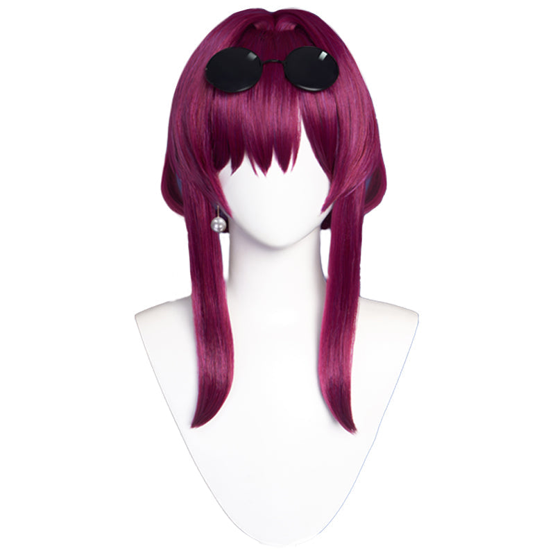 【Ready For Ship】DokiDoki Game Honkai: Star Rail Cosplay Kafka Wig Long Straight Purple Hair / Glasses / Earrings / Ring