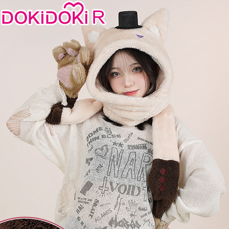 【In Stock】DokiDoki Game Genshin Impact Cosplay Lyney / Lynette Hat Winter Furry Hat Cute