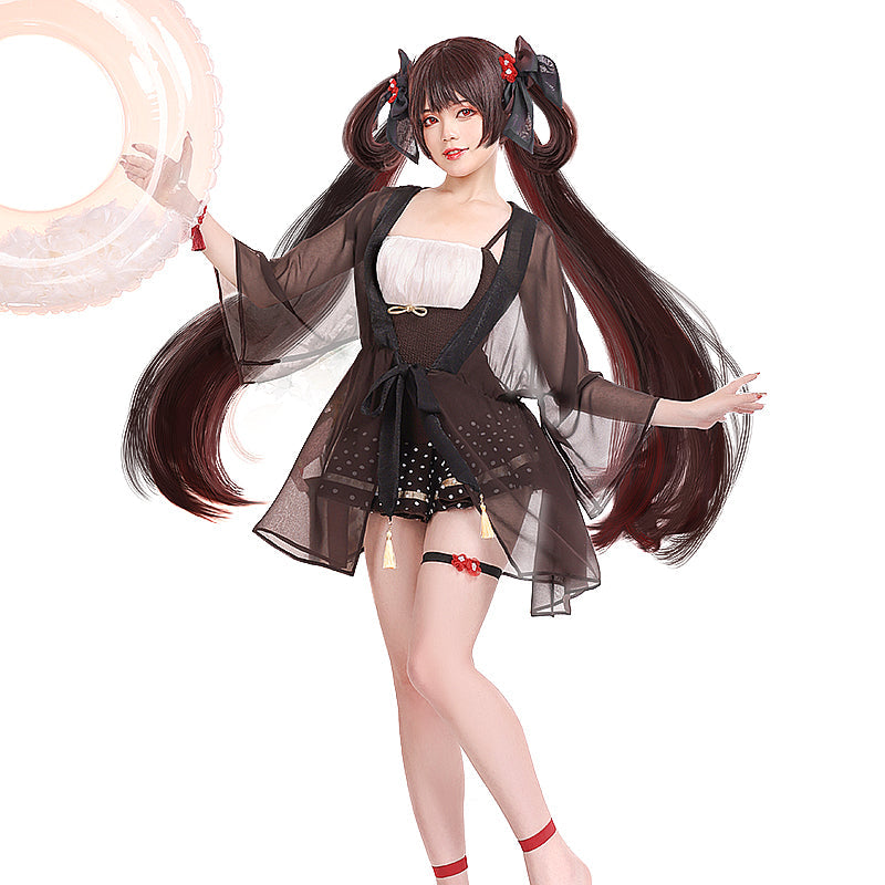 【Ready For Ship】【Last Batch】DokiDoki-SR Game Genshin Impact Hutao Cosplay Costume Doujin Swimsuit Hu Tao Cute