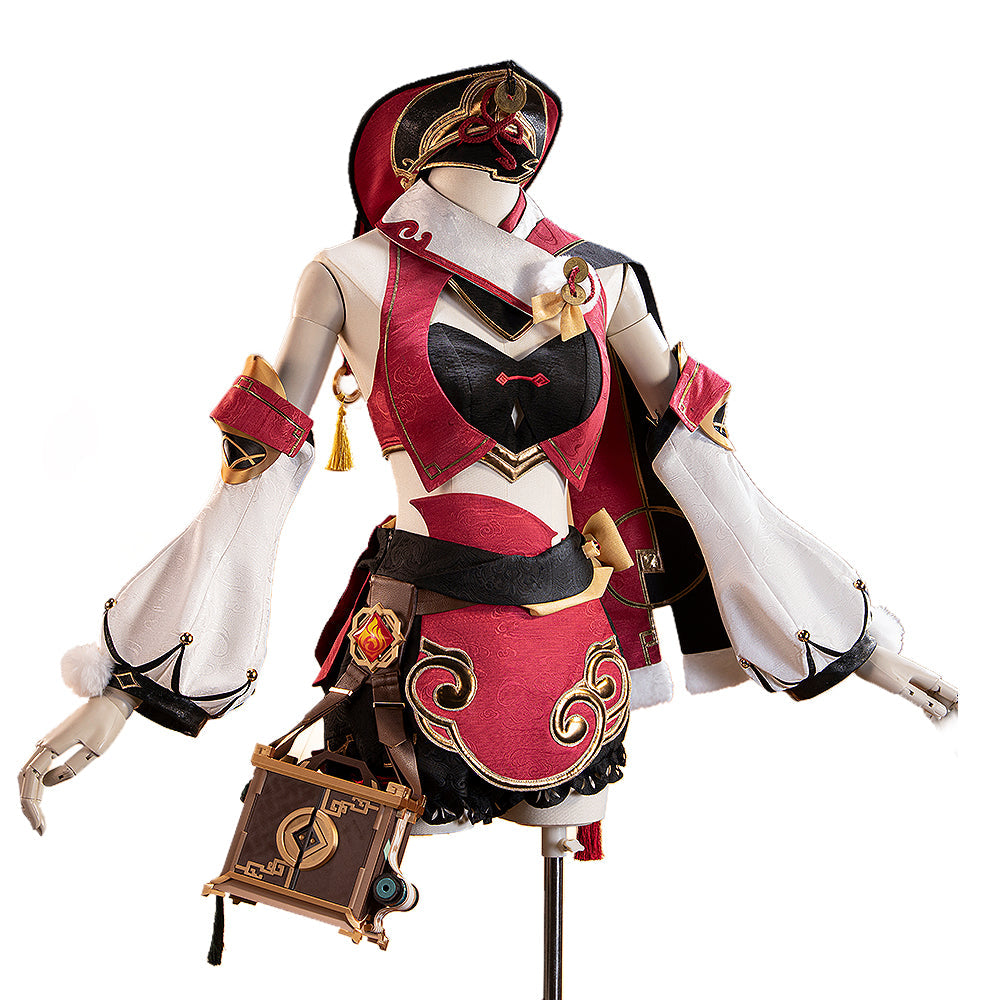 【Size S-2XL】DokiDoki-R Game Genshin Impact Cosplay Yanfei Costume Yan Fei