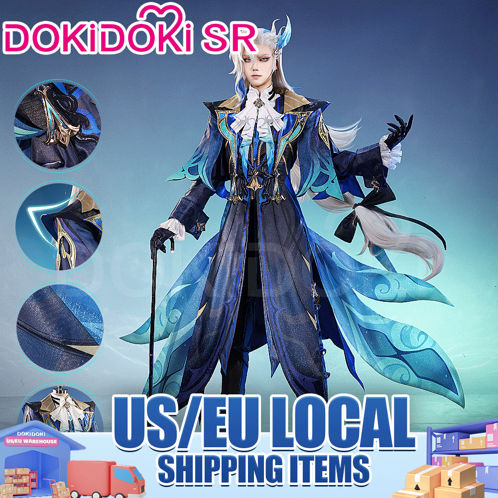 【US/EU LOCAL SHIPPING】【Size S-2XL】DokiDoki-SR Game Genshin Impact Cosplay Neuvillette Costume Fontaine