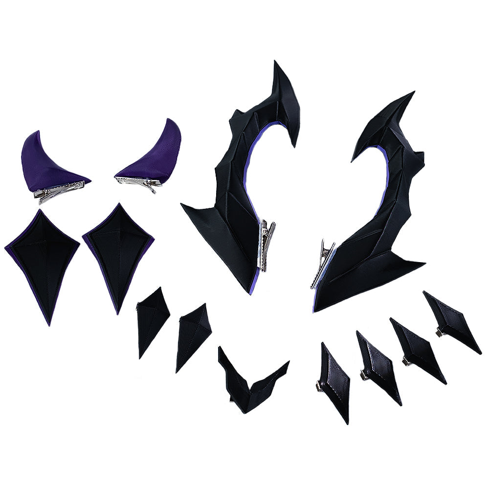 【Ready For Ship】DokiDoki Game Genshin Impact Cosplay Durin Purple Wig Song of the Welkin Moon / Head Accessory