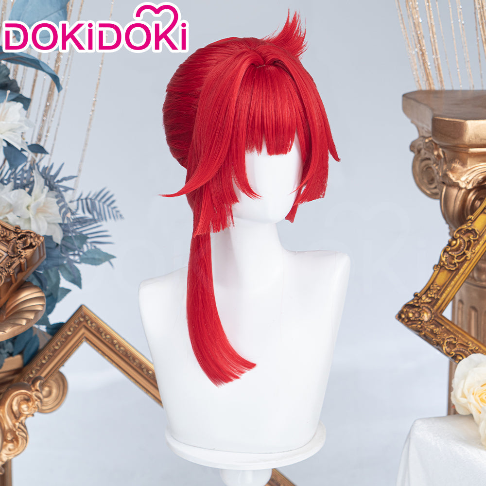 DokiDoki Game Honkai: Star Rail Cosplay Graphia Wig Short Curly Red Hair Murata Graphia