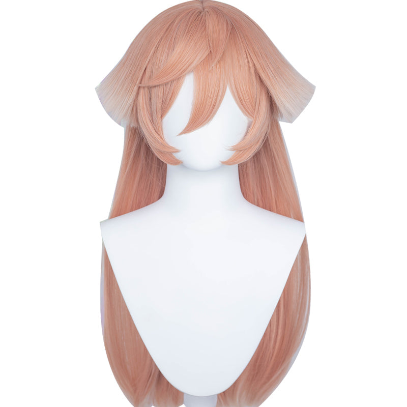【Ready For Ship】DokiDoki Game Genshin Impact Yan Fei Cosplay Wig Long Pink Wig Yanfei