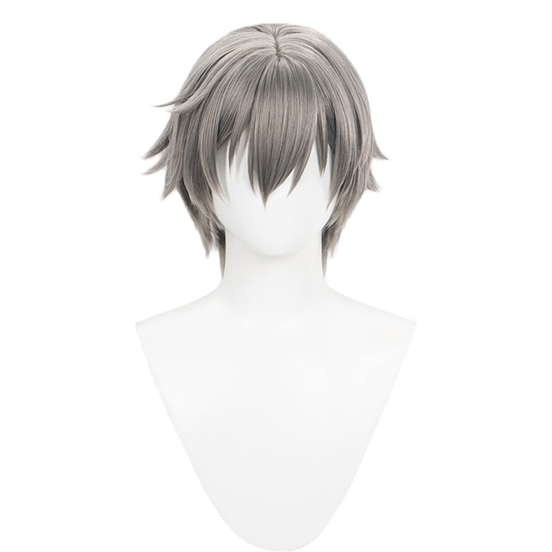 【US LOCAL SHIPPING 】DokiDoki Game Honkai: Star Rail Cosplay Hero Caelus Cosplay Wig Short Grey Trailblazer