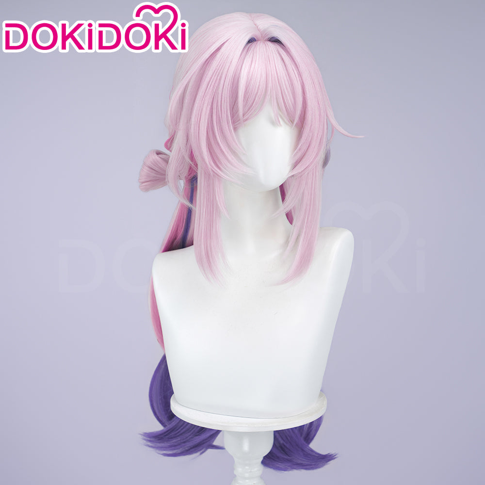 DokiDoki Game Genshin Impact Cosplay Citlali Wig Long Curly Pink Purple Gradient Hair Double Ponytails Whispers Of Stars And Smoke