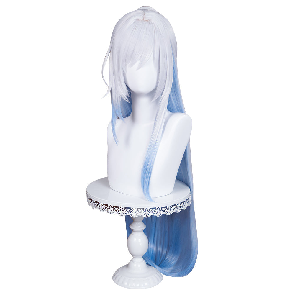 【Wig Ready For Ship】DokiDoki Game Honkai: Star Rail Cosplay Wig Jing Liu Long Straight Blue Gradient Wig Jingliu