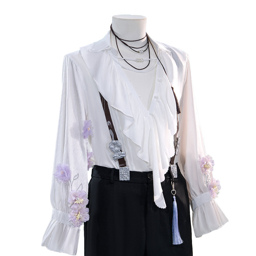 【In Stock】【Size M-3XL】 DokiDoki-N Game Love And Deepspace Cosplay Sylus / Xavier / Zayne / Rafayel  / Caleb Costume Spring and Flowers Tops Only