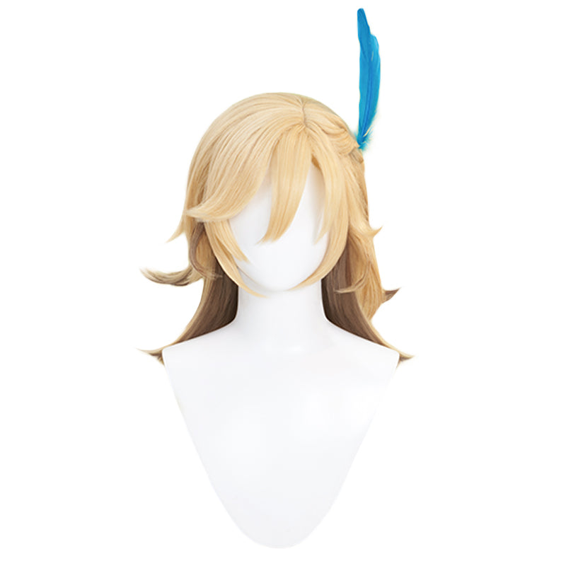 【US/EU LOCAL SHIPPING 】DokiDoki Game Genshin Impact Cosplay Kaveh Cosplay Short Blonde Wig / Earrings