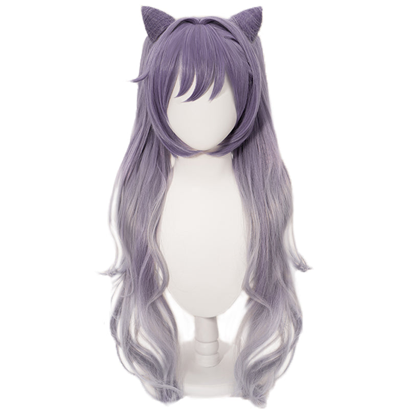 【Ready For Ship】DokiDoki Game Genshin Impact Keqing Cosplay Wig Ke Qing Gradient Ver
