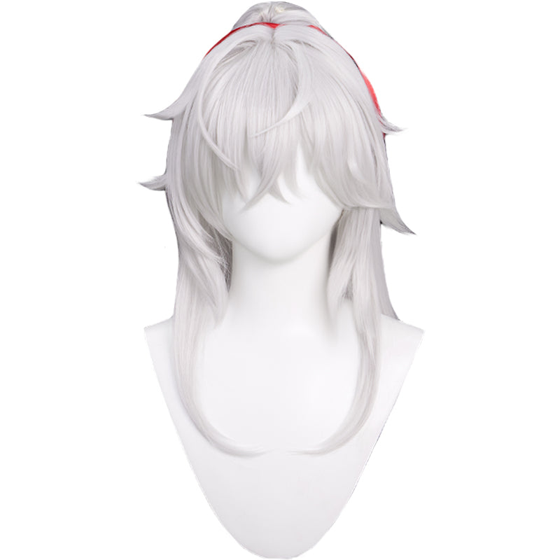 【Ready For Ship】DokiDoki Game Honkai: Star Rail Cosplay Jingyuan Cosplay Wig Jing Yuan Long Silver / Hairband