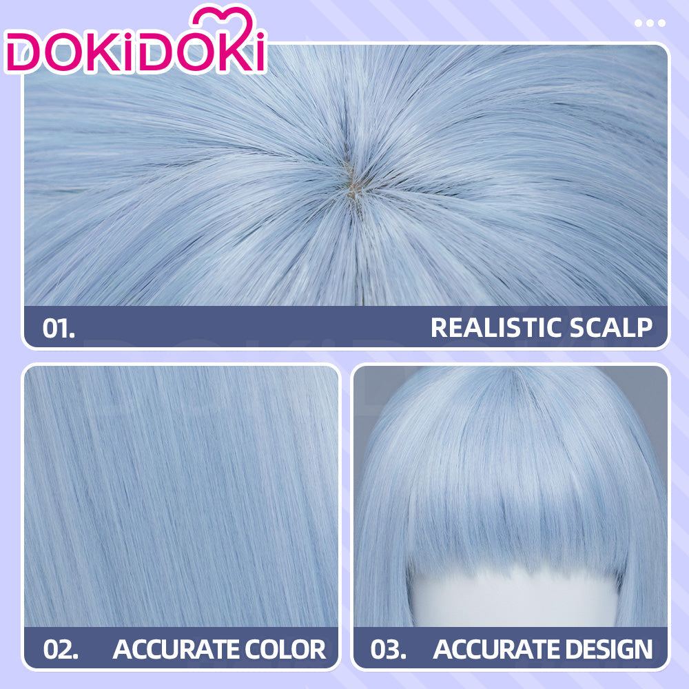 【Manga Ver Ready For Ship】DokiDoki Manga Anime Witch Hat Atelier Cosplay Richeh Wig Long Straight Blue Hair