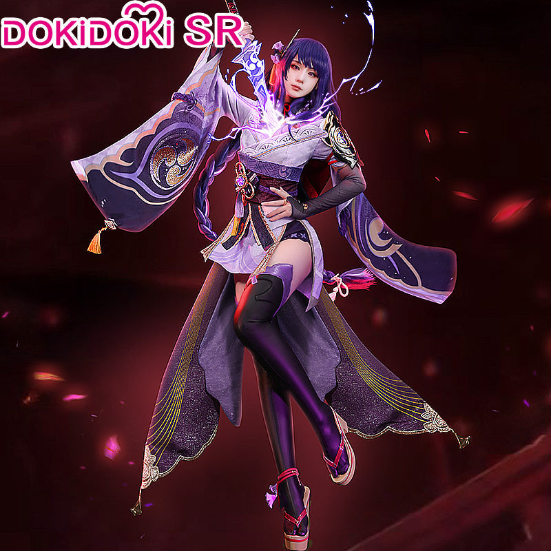 【Ready For Ship】【Size S-2XL】DokiDoki-SR Game Genshin Impact  Raiden Shogun  Cosplay Costume Baal / Shoes Halloween