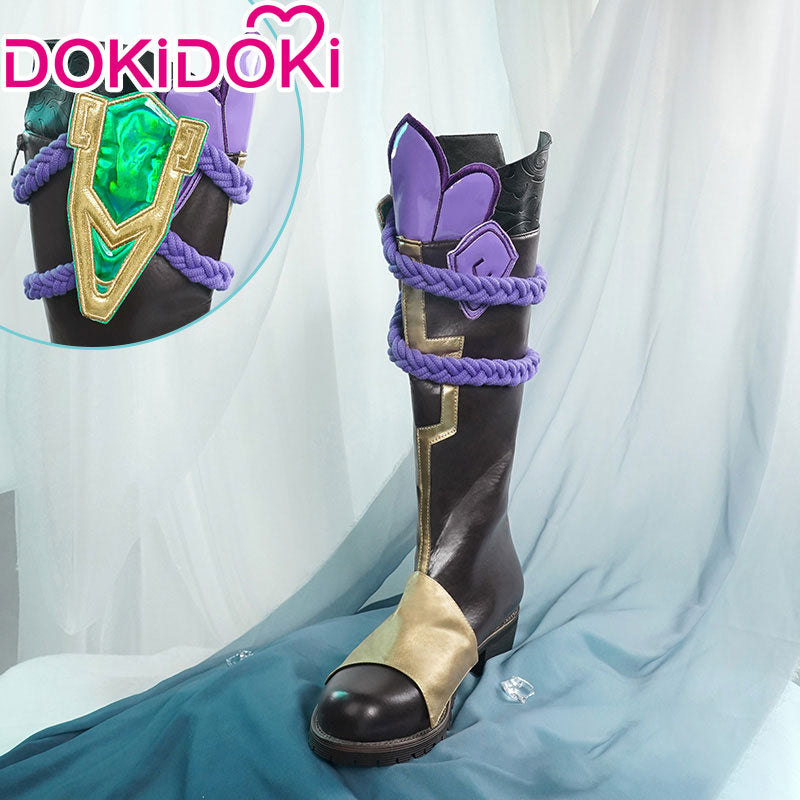 【Costume Ready For Ship】【Size S-2XL】DokiDoki-SR Game Genshin Impact  Cosplay Xiao Halloween Costume Men / Shoes