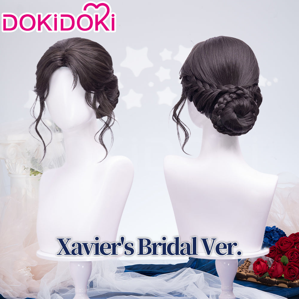 【Partially Ready For Ship】DokiDoki Game Love And Deepspace Cosplay Protagonist MC Wedding Wig / Veil / Headwear Xavier / Sylus / Zayne / Rafayel / Caleb  Black Hair Buns