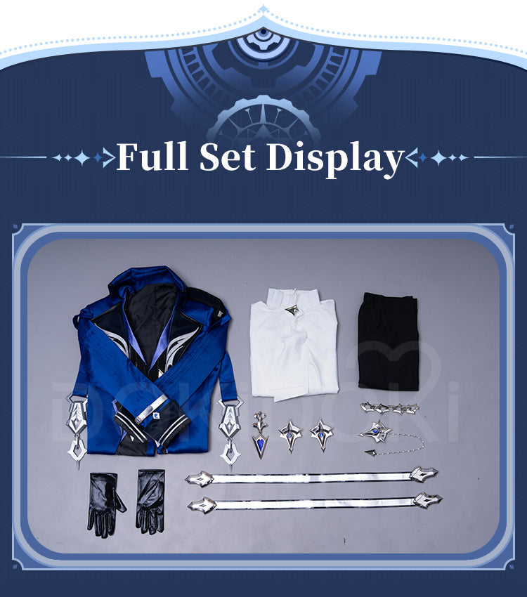【Partial Ready For Ship】【Glowing】【Size S-3XL】DokiDoki-R Game Genshin Impact x FES Cosplay Flins Costume Song of the Welkin Moon Kyryll Chudomirovich Flins Nod Krai