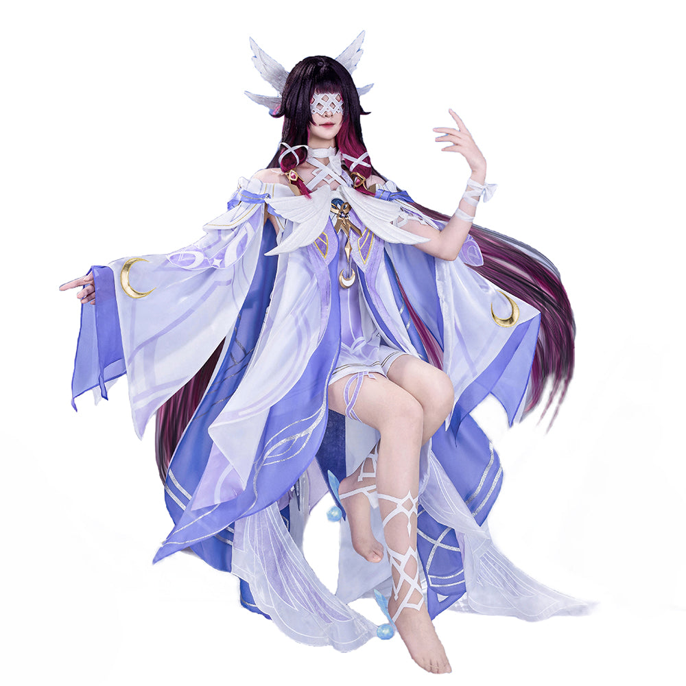 【Partially Ready For Ship】【Size S-3XL】DokiDoki-R Game Genshin Impact Cosplay Columbina Costume Moon Maiden Song of the Welkin Moon NodKrai Nod Krai