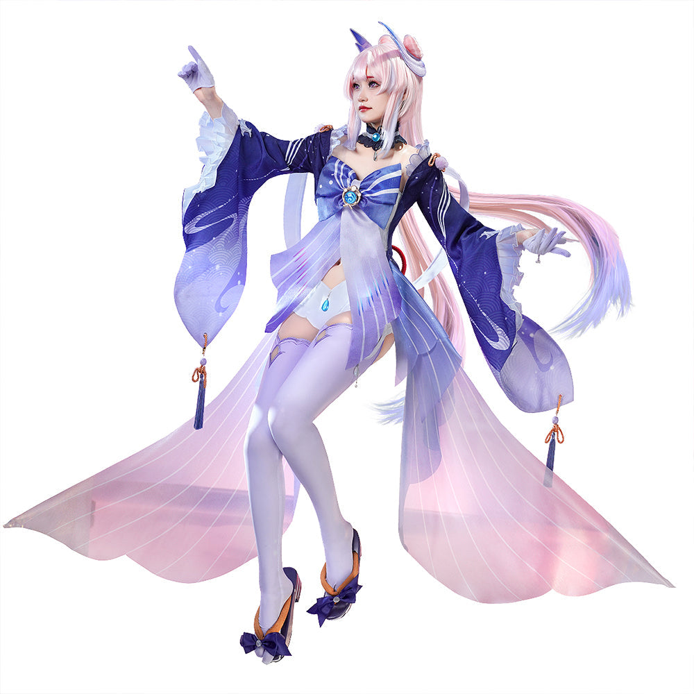 【Partially Ready For Ship】DokiDoki-SR Game Genshin Impact Sangonomiya Kokomi  Cosplay Costume Women
