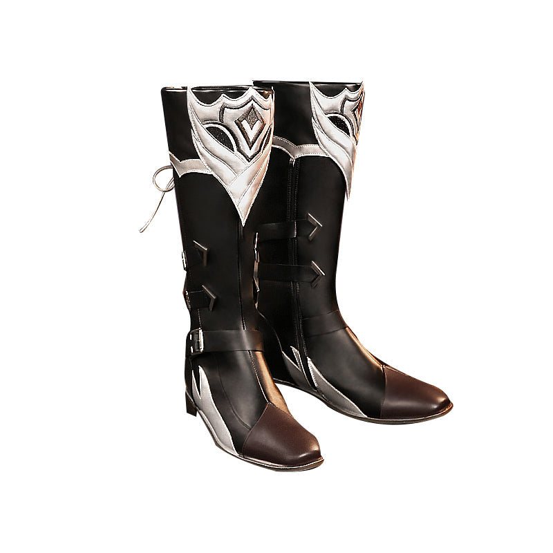 【Ready For Ship】【Last Batch】DokiDoki-SR Game Genshin Impact Cosplay Diluc Costume / Shoes Red Dead of Night