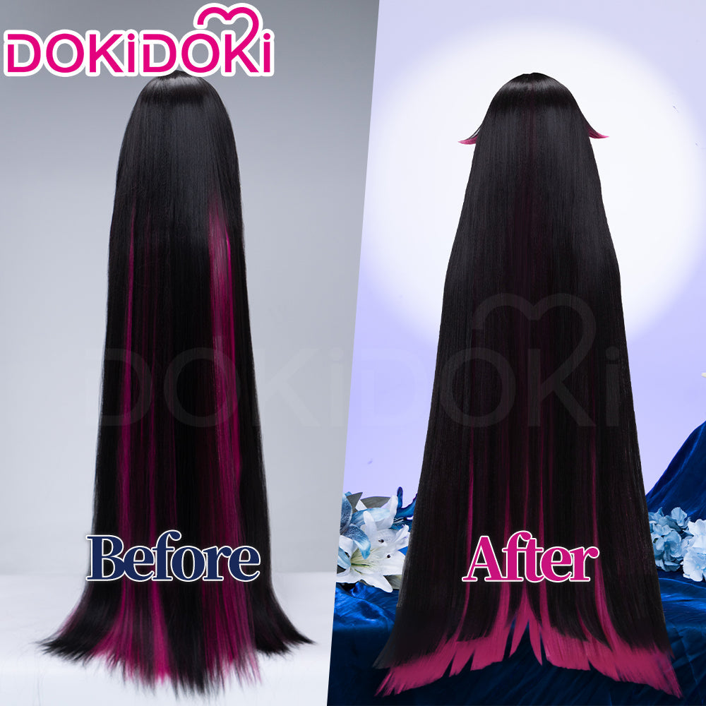 【Partially Ready For Ship】【120CM / 110CM】DokiDoki Game Genshin Impact Fatui Harbinger Cosplay Wig Cosplay Columbina Wig Long Straight