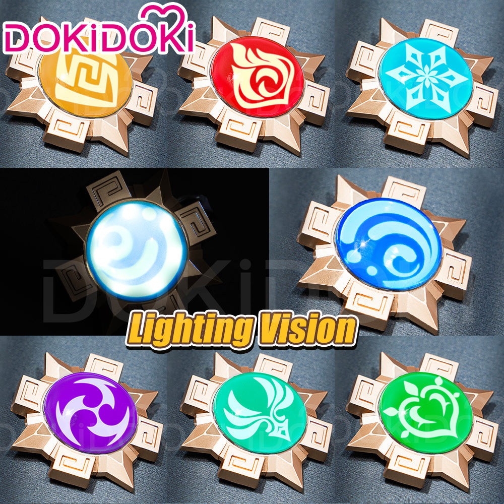 【 Ready For Ship】【Lighting Vision】DokiDoki Game Genshin Impact Cosplay Metal Props LED Metal Accessories Vision Prop Natlan