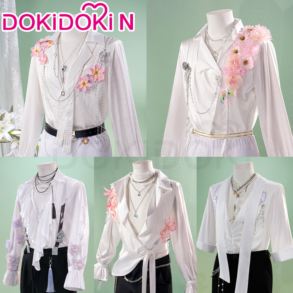 【In Stock】【Size M-3XL】 DokiDoki-N Game Love And Deepspace Cosplay Sylus / Xavier / Zayne / Rafayel  / Caleb Costume Spring and Flowers Tops Only