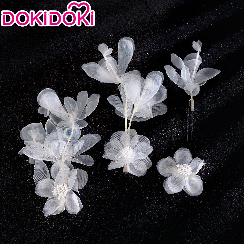 【Partially Ready For Ship】DokiDoki Game Love And Deepspace Cosplay Protagonist MC Wedding Wig / Veil / Headwear Xavier / Sylus / Zayne / Rafayel / Caleb  Black Hair Buns
